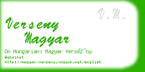 verseny magyar business card